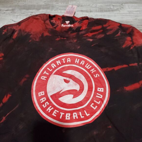 NBA Atlanta Hawks Tye Dye Shirt Mens Size Medium Hand Dyed - Picture 2 of 3